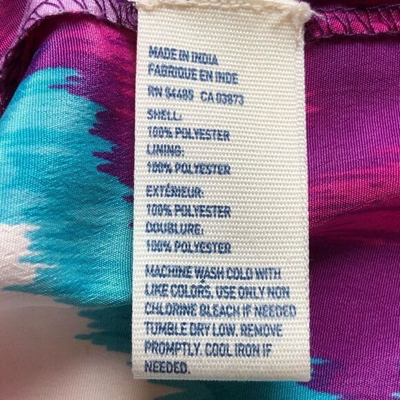 American Eagle Outfitters short strappy dress purple/pink/turqoise Size 2 - Picture 4 of 10